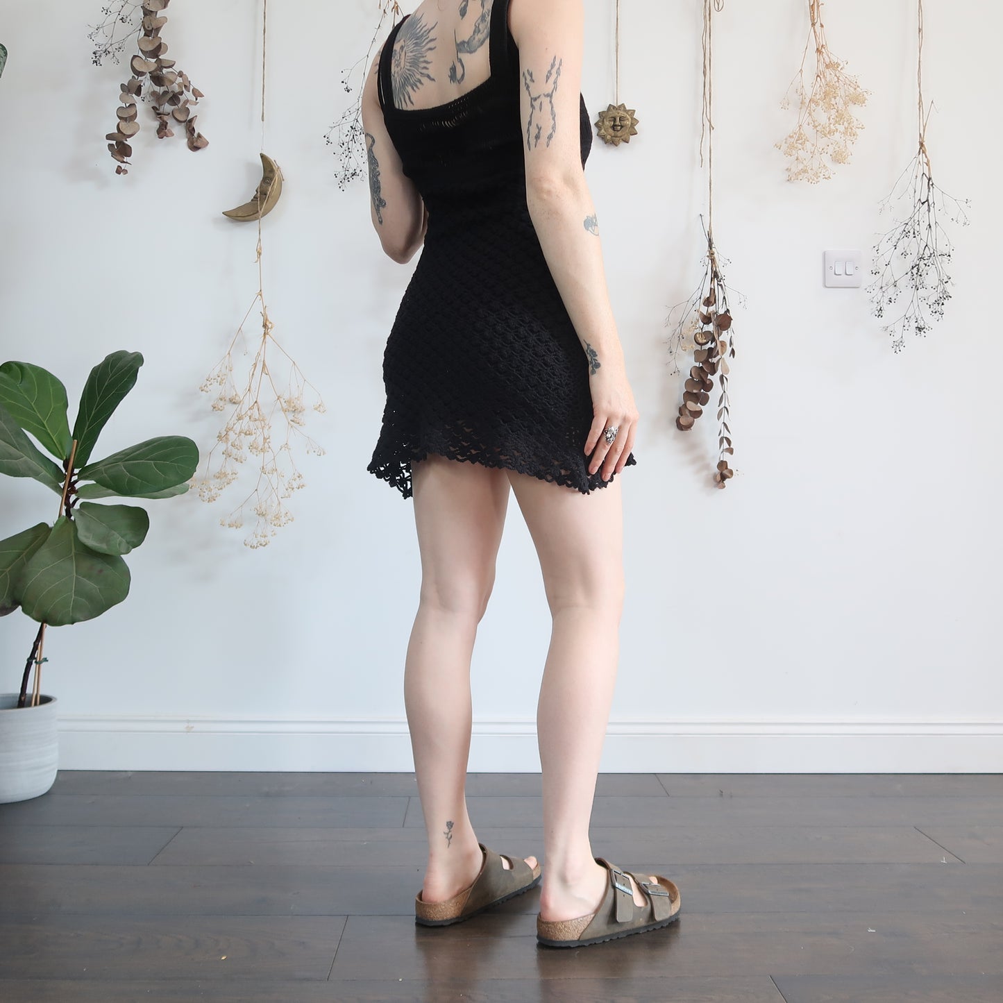 Black knit dress - size S/M