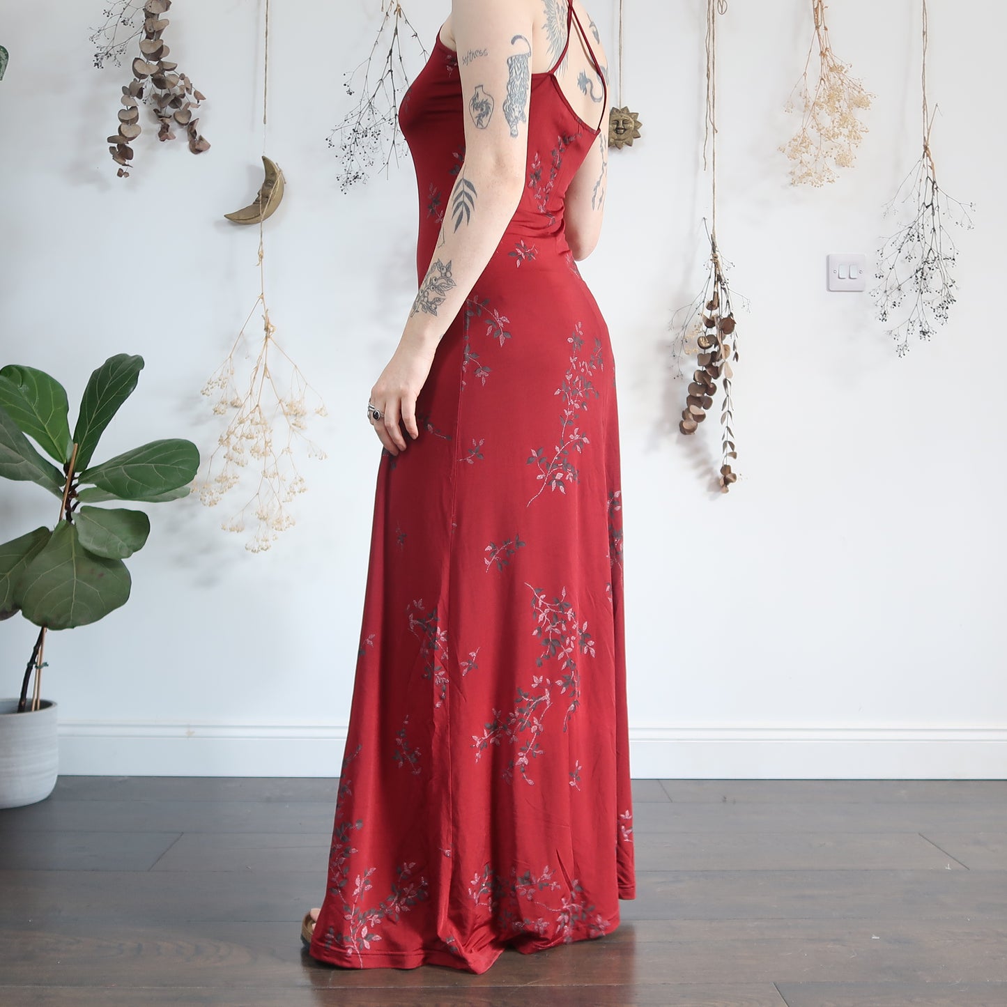 Red slinky dress - size S