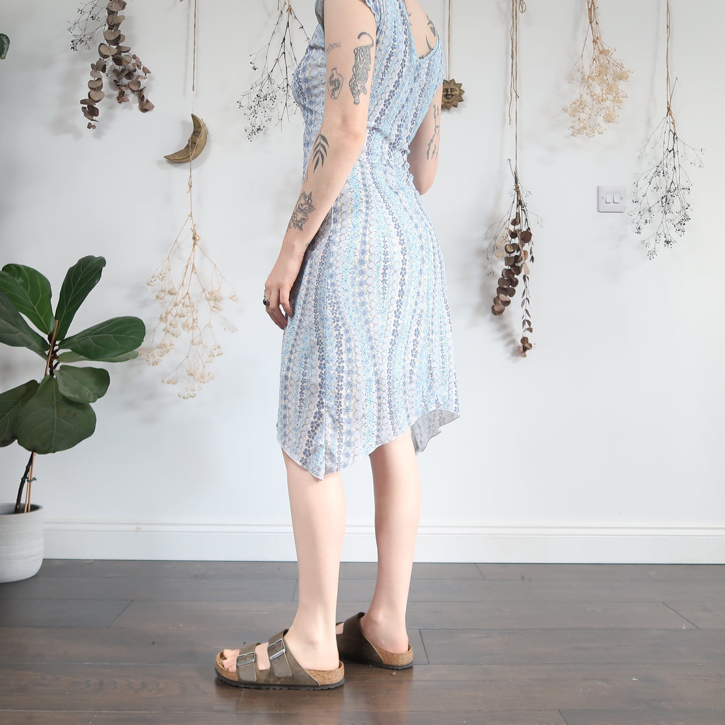 Blue mesh dress - size M