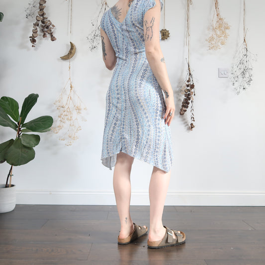 Blue mesh dress - size M