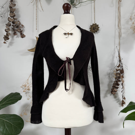 Brown knit cardigan - size S/M