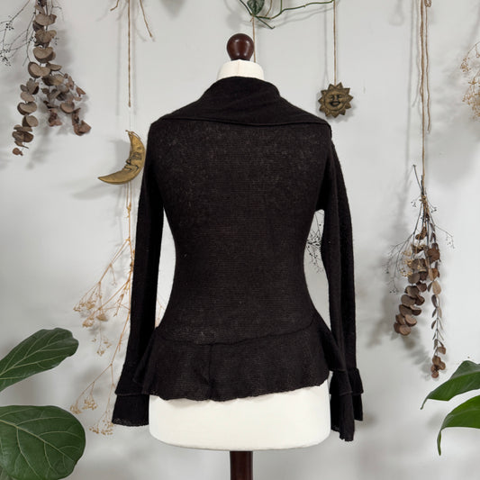 Brown knit cardigan - size S/M