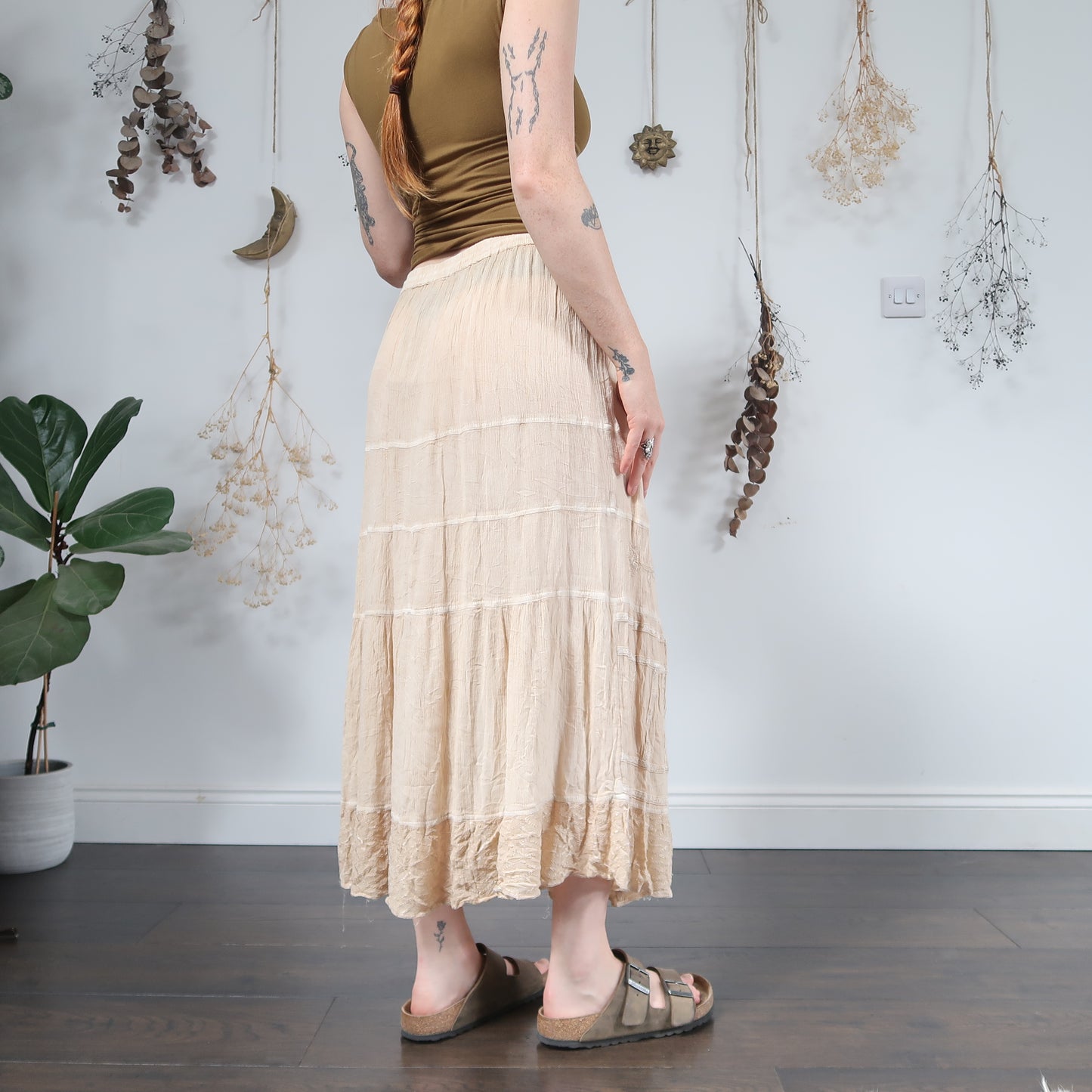 Cream summer skirt - size M/L