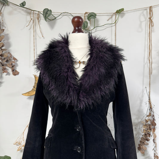 Black velvet jacket - size S/M