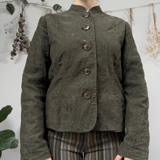Green embroidered jacket - size M/L