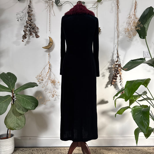 Black velvet duster - size M