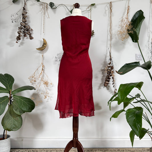 Red midi dress - size M