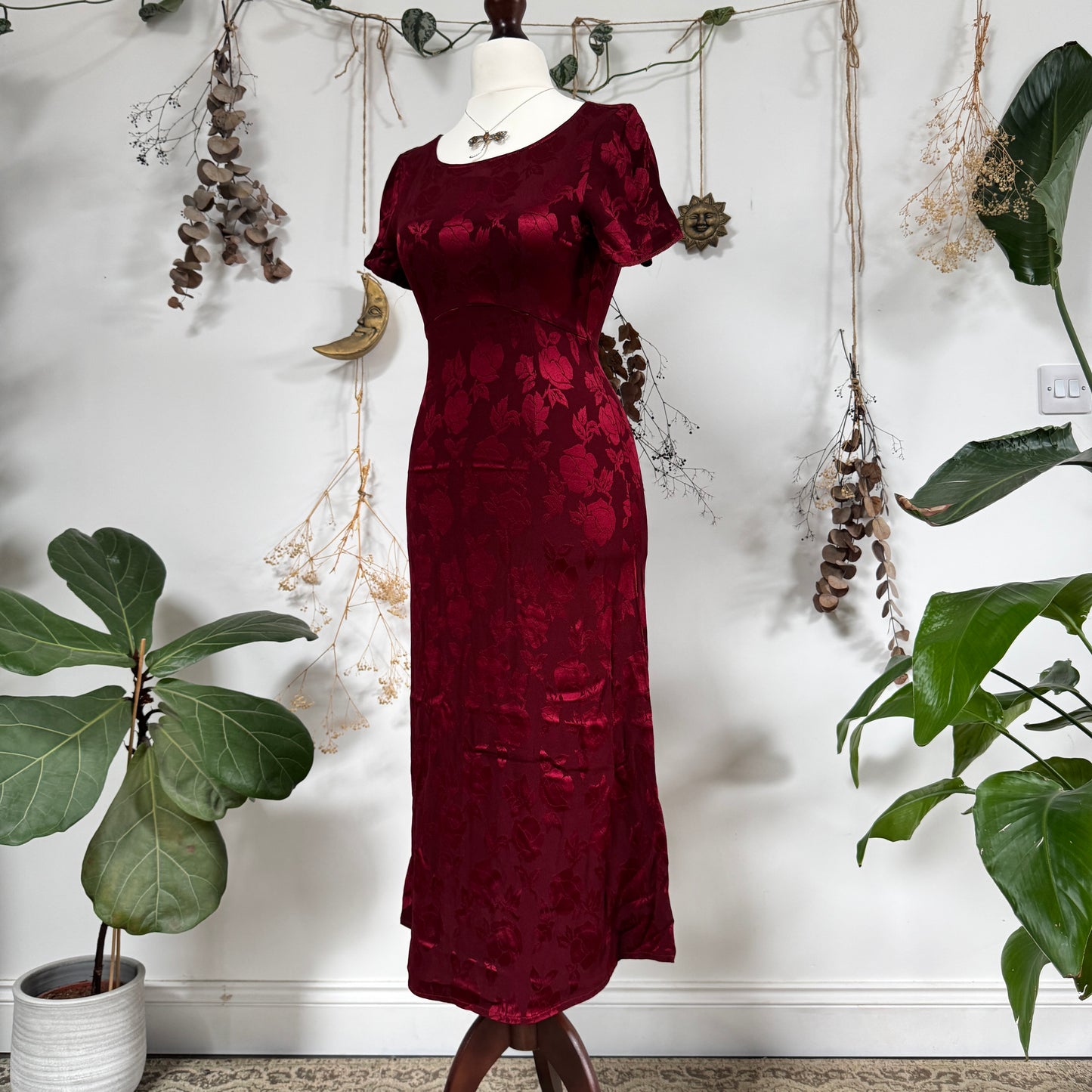 Red floral dress - size S