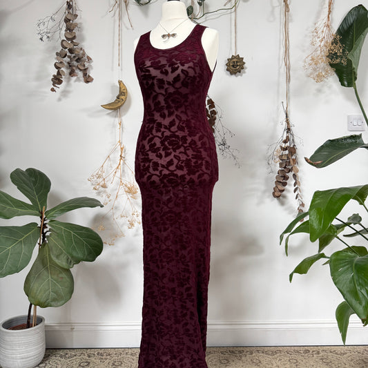 Wine red dress - size S
