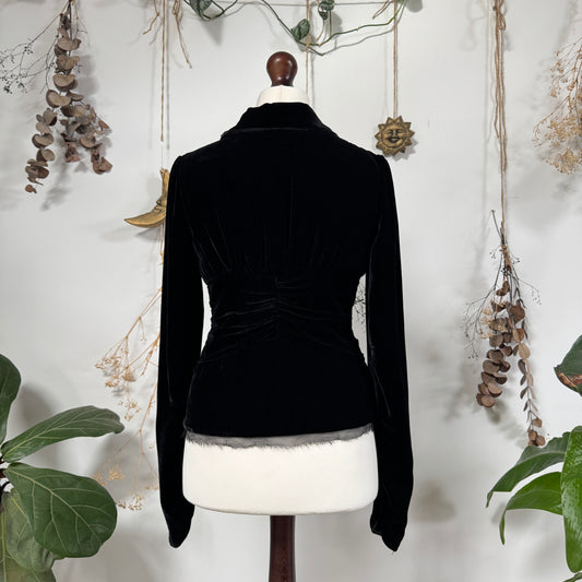Black velvet jacket - size M