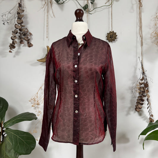 Red iridescent shirt - size L