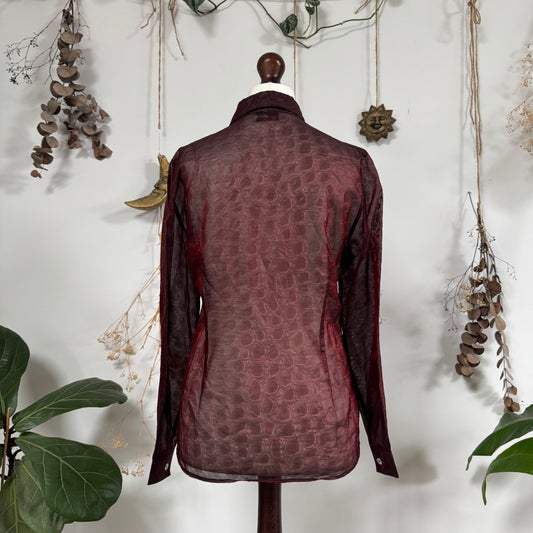 Red iridescent shirt - size L