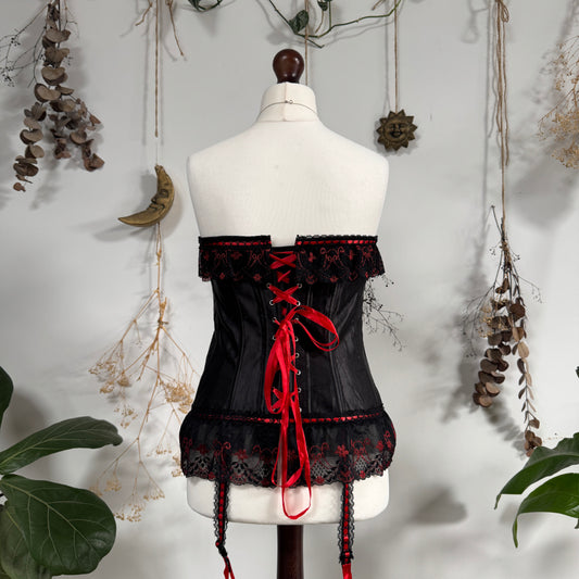 Black and red corset - size M/L
