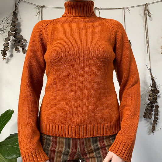 Orange knit jumper - size S/M