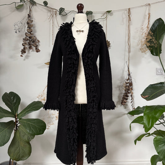 Black knit cardigan - size M