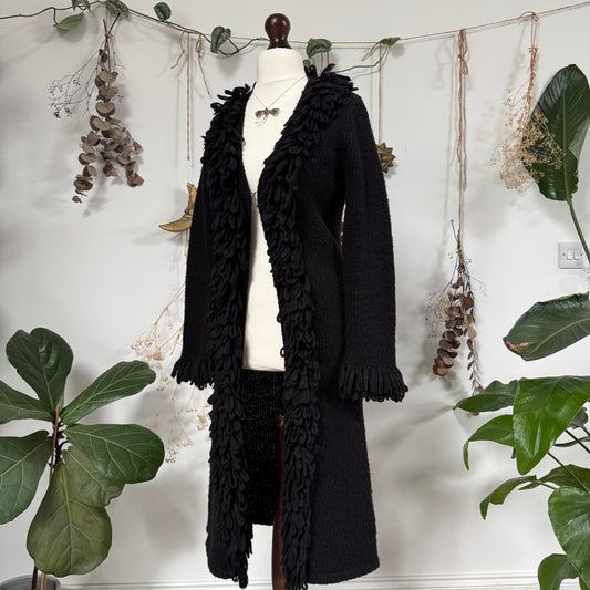 Black knit cardigan - size M