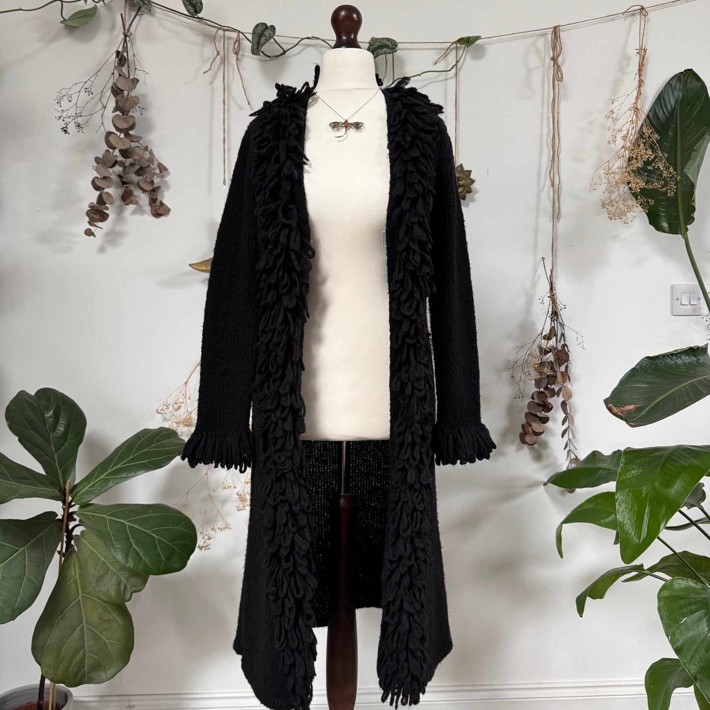 Black knit cardigan - size M