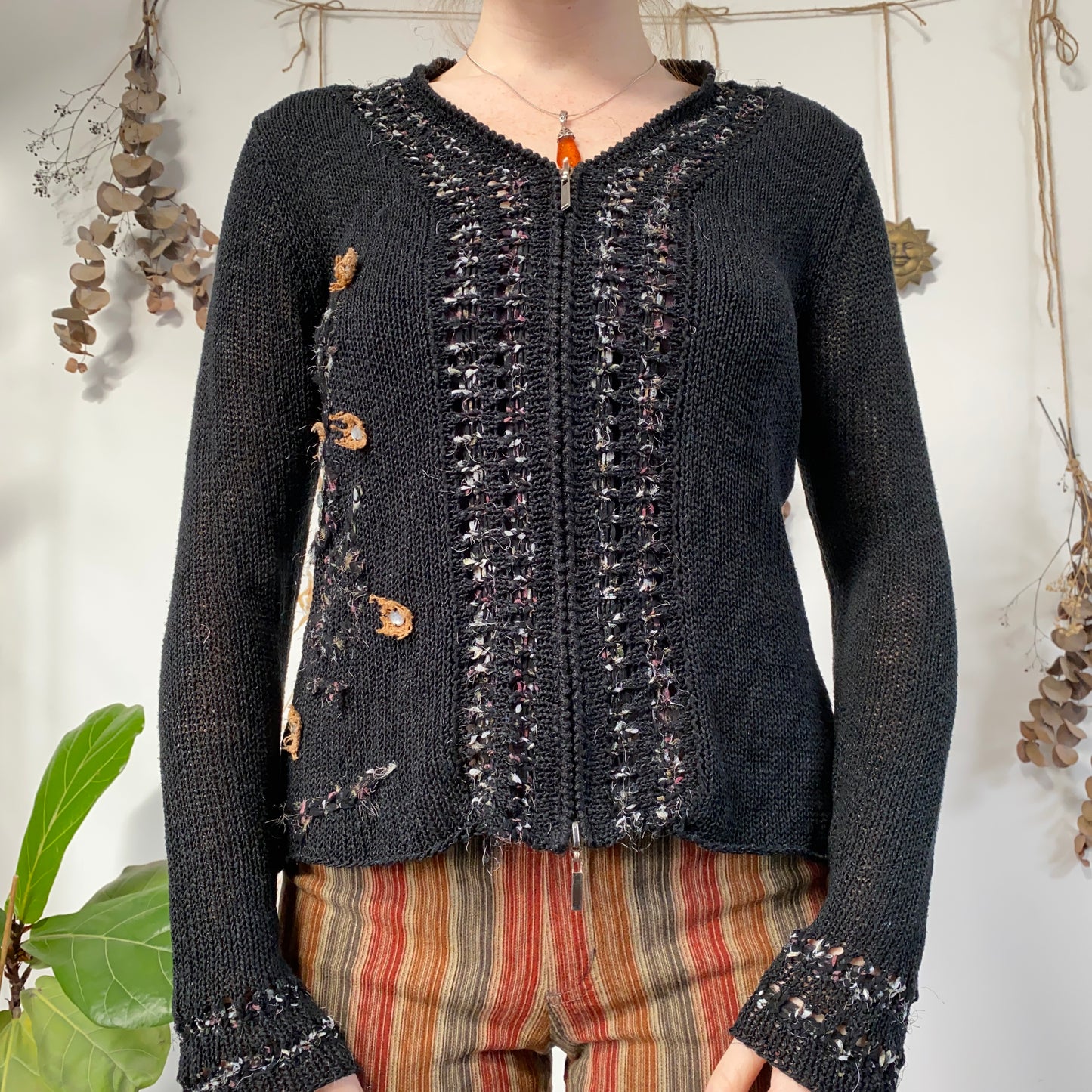 Dual zip cardigan - size M