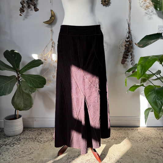 Purple cord skirt - size M/L