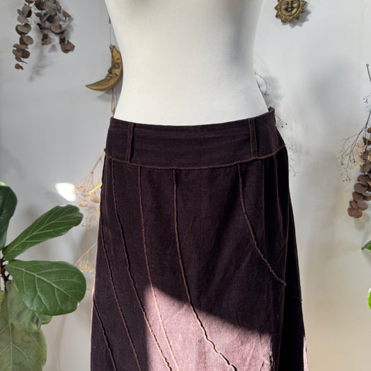 Purple cord skirt - size M/L