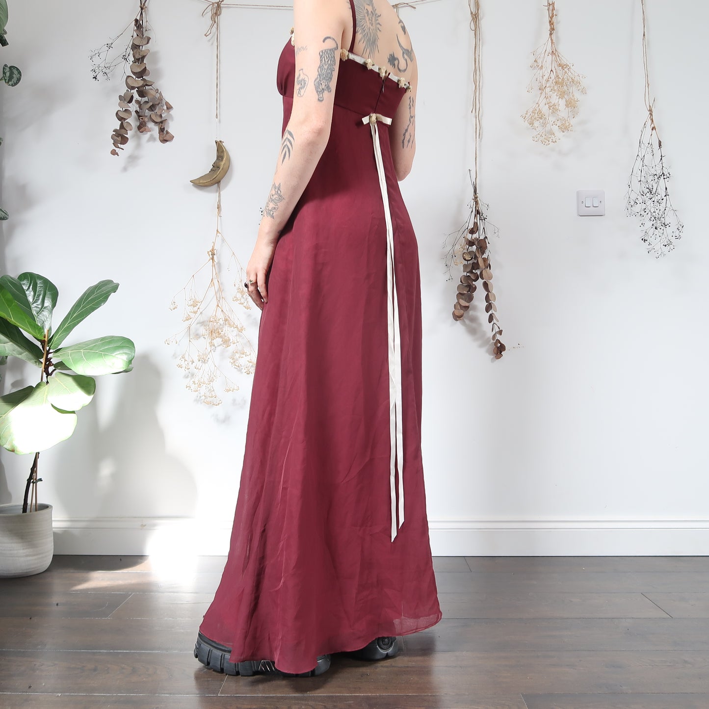 Burgundy dress - size S