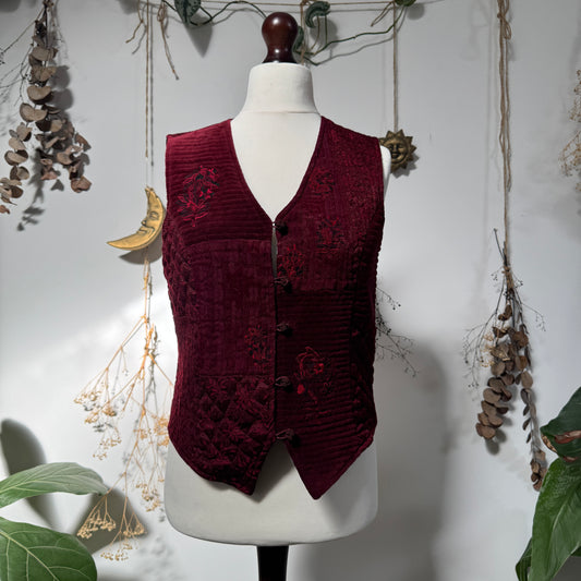 Quilted patchwork waistcoat - size M