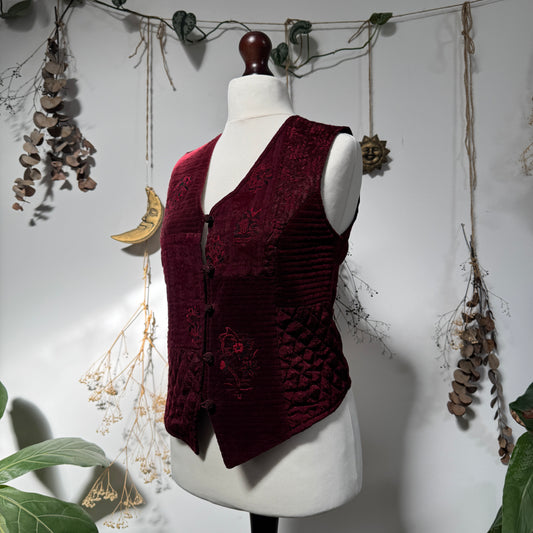 Quilted patchwork waistcoat - size M
