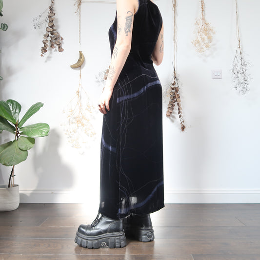 Velvet maxi dress - size M