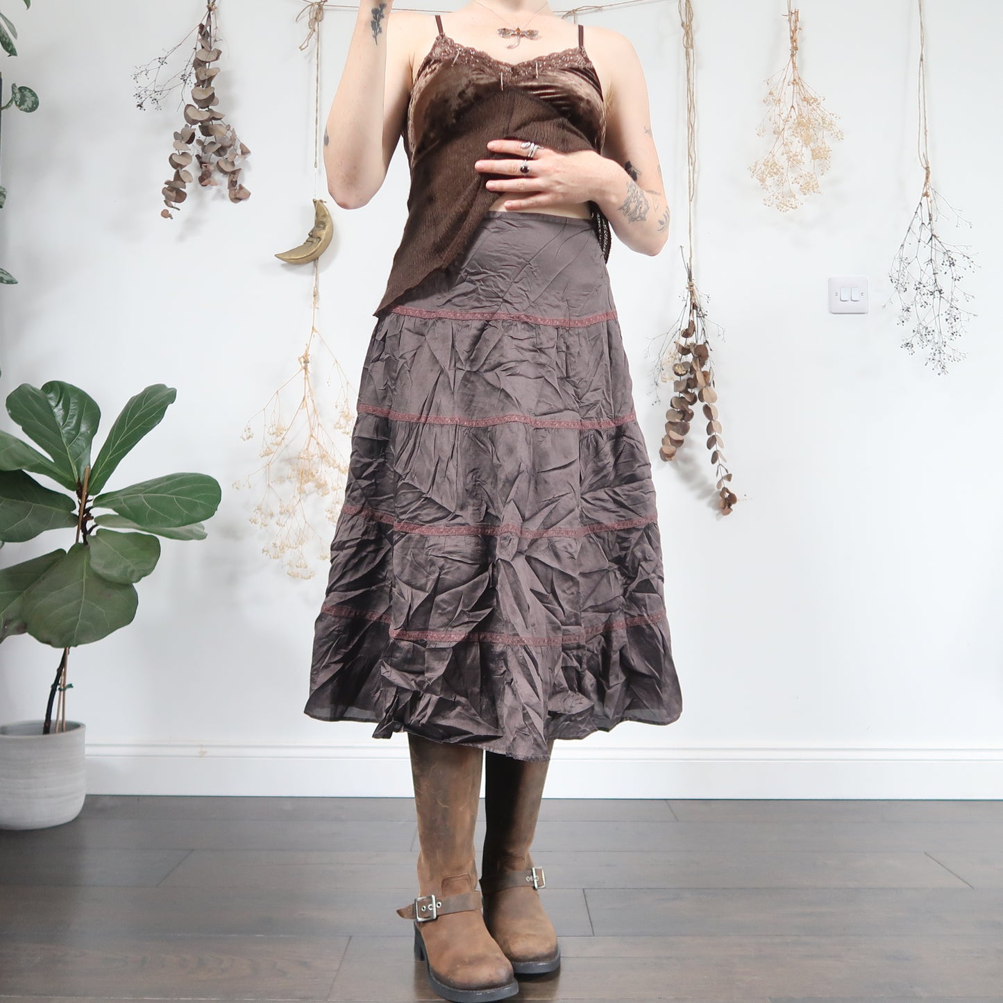Tiered midi skirt - size S
