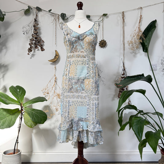 Blue floral dress - size M