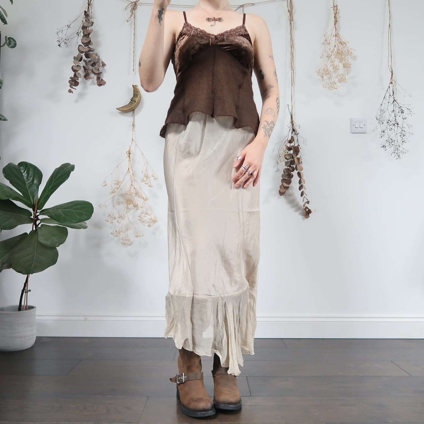 Silky maxi skirt - size S