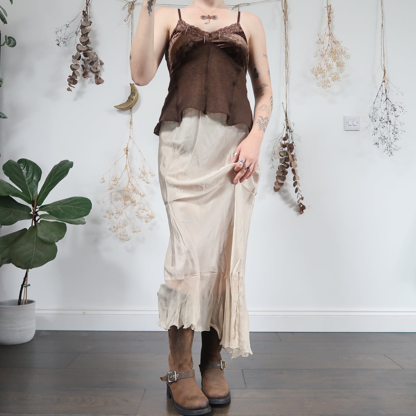 Silky maxi skirt - size S