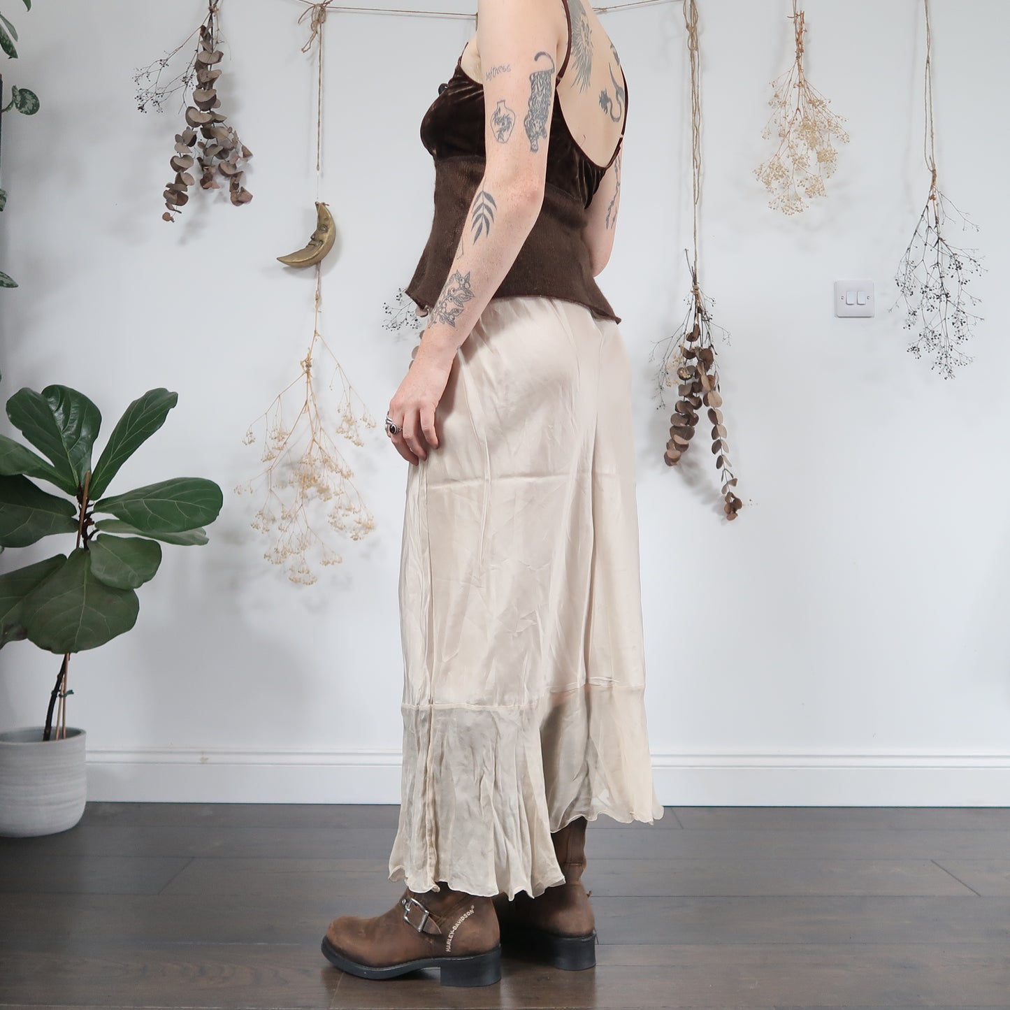 Silky maxi skirt - size S
