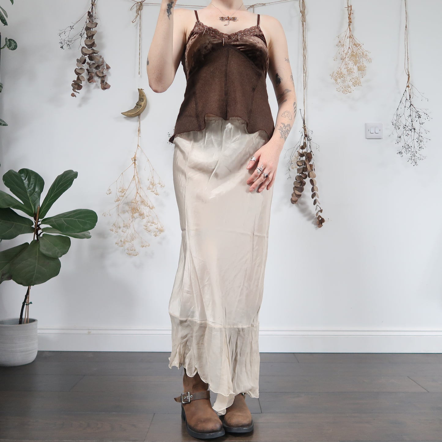 Silky maxi skirt - size S
