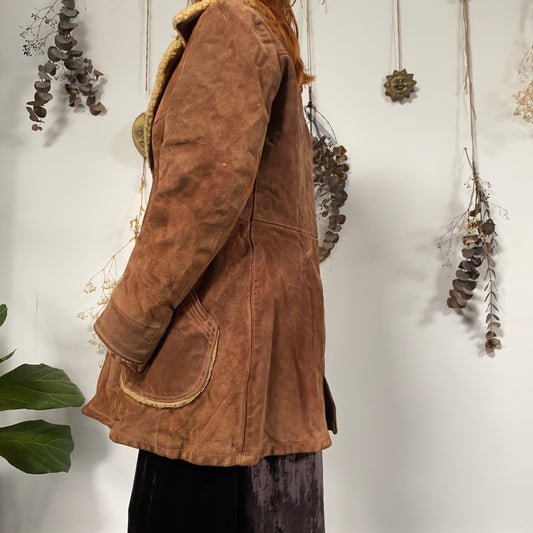 Sheepskin coat - size L/XL