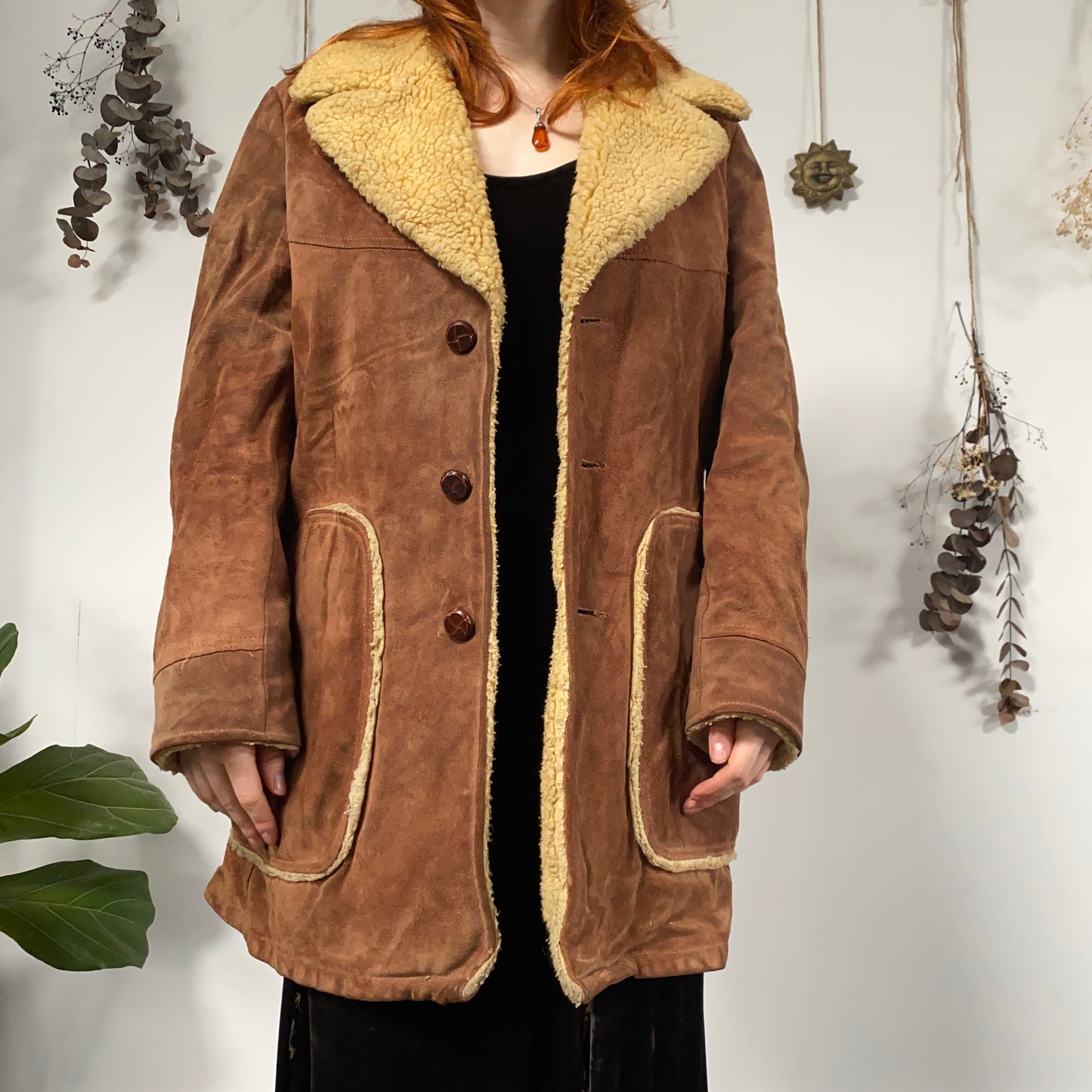 Sheepskin coat - size L/XL
