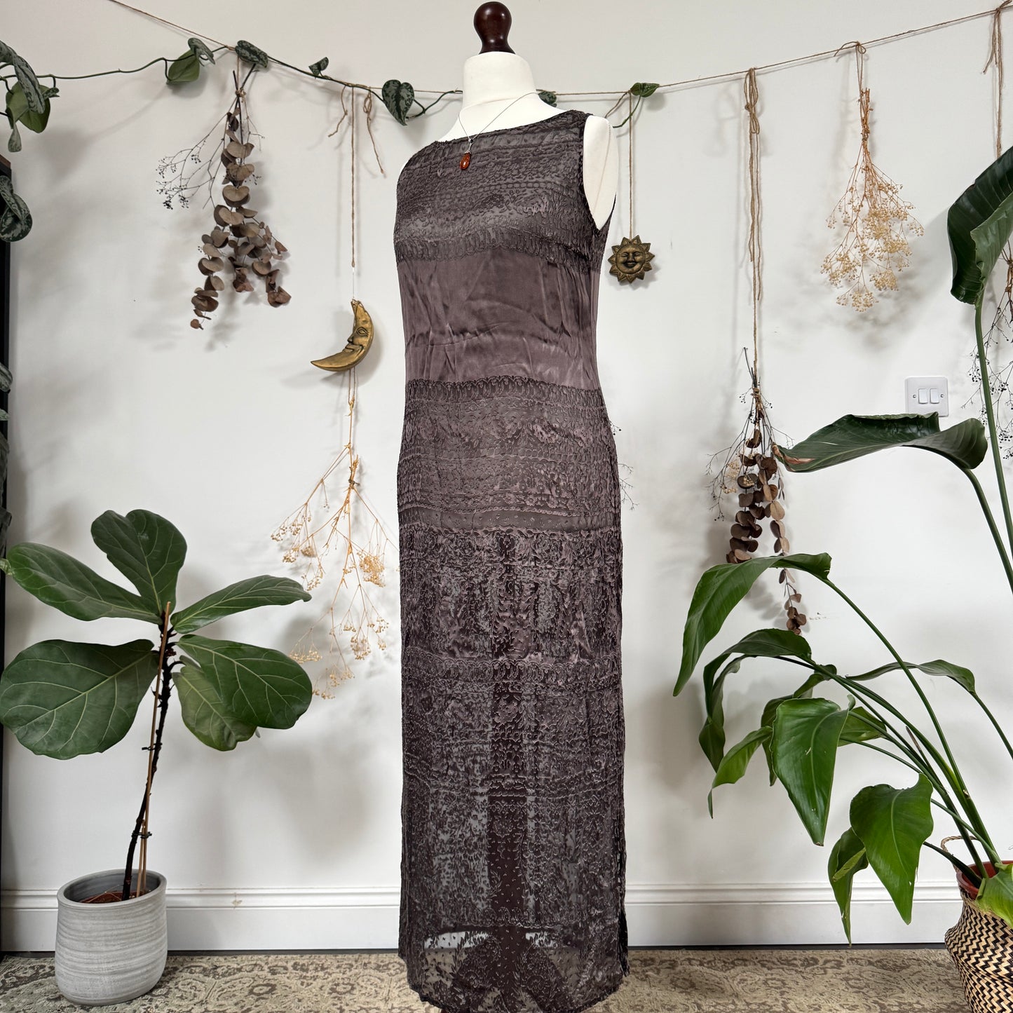 Sheer burnout dress - size M