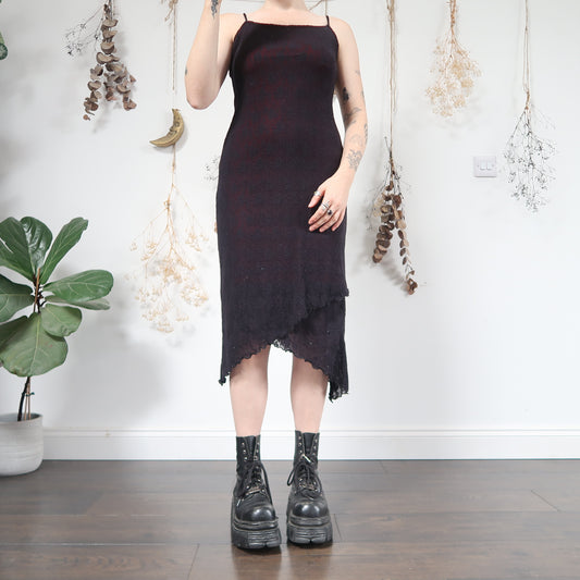 Black red lace dress - size M