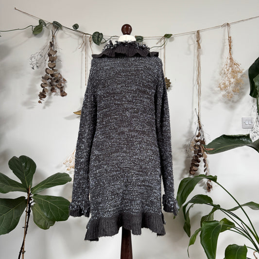 Grey knit cardigan - size M/L