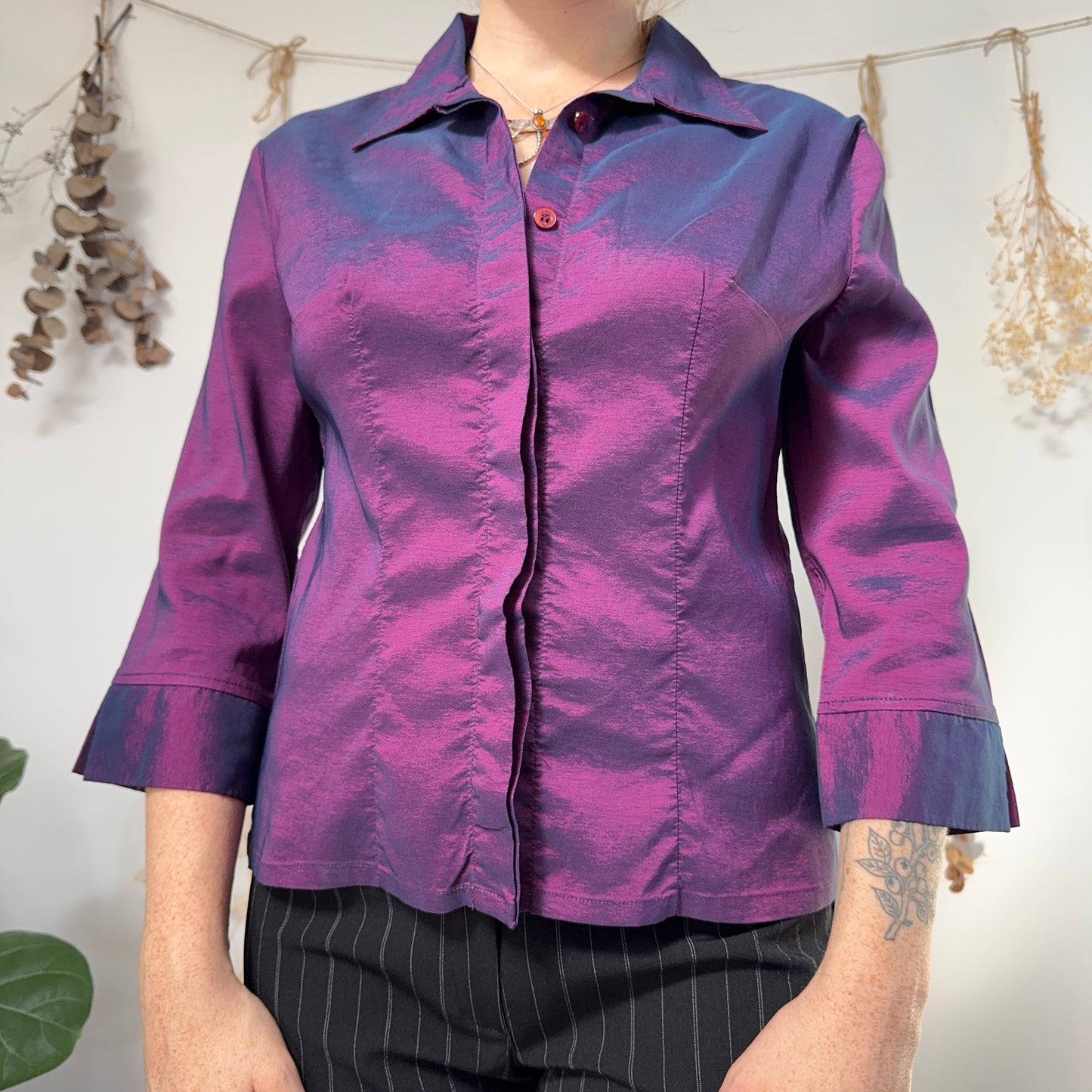 Purple two tone shirt - size M/L