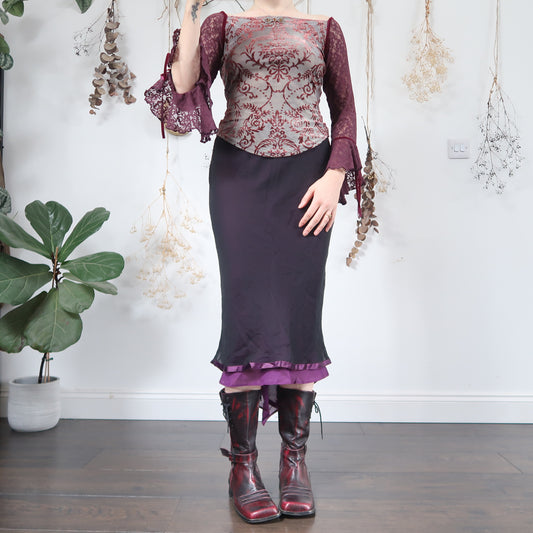 Black purple skirt - size M