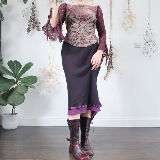 Black purple skirt - size M