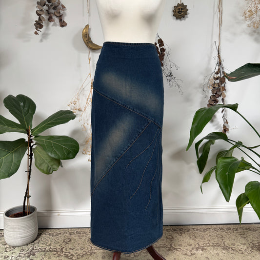 Denim maxi skirt - size S