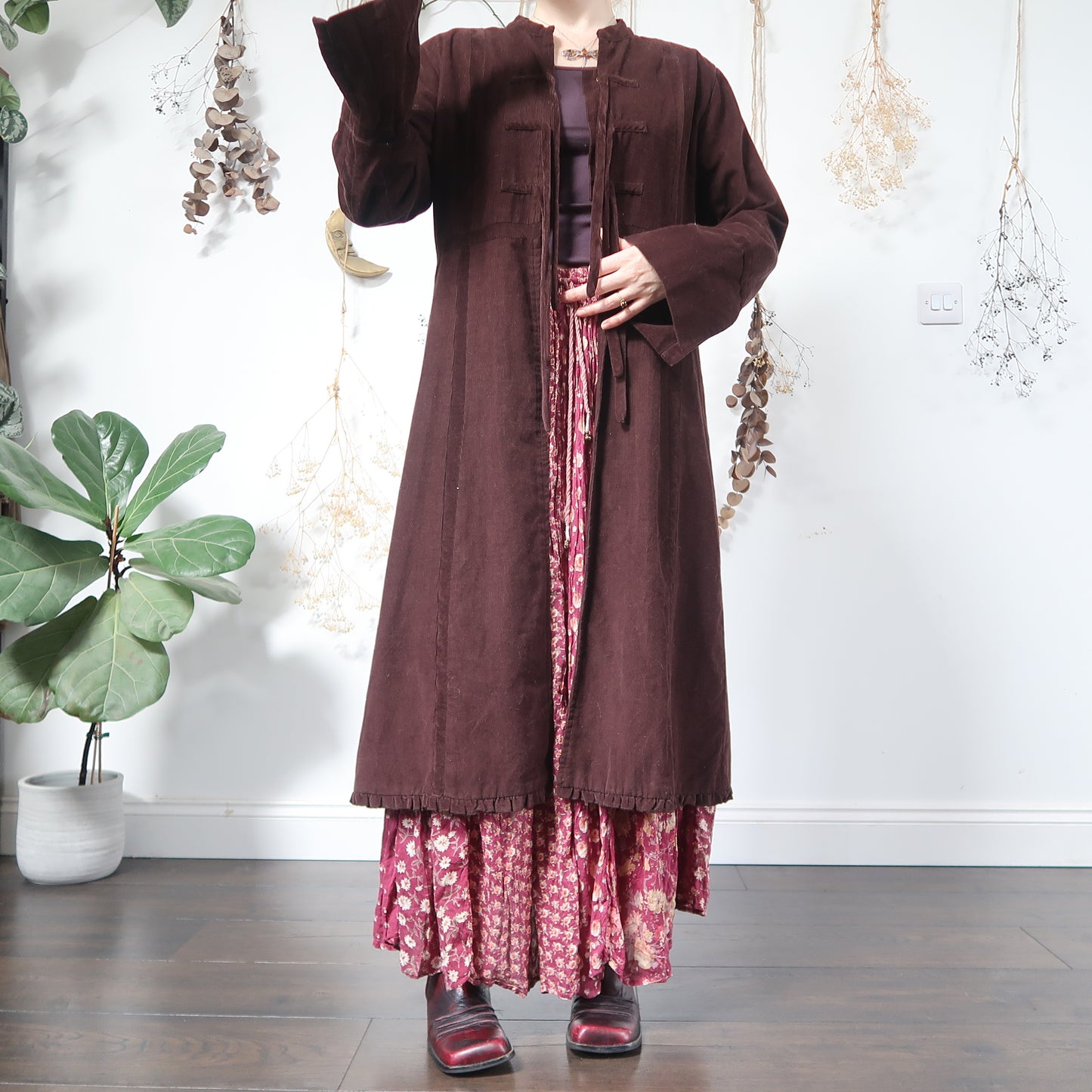 Brown cord jacket - size L