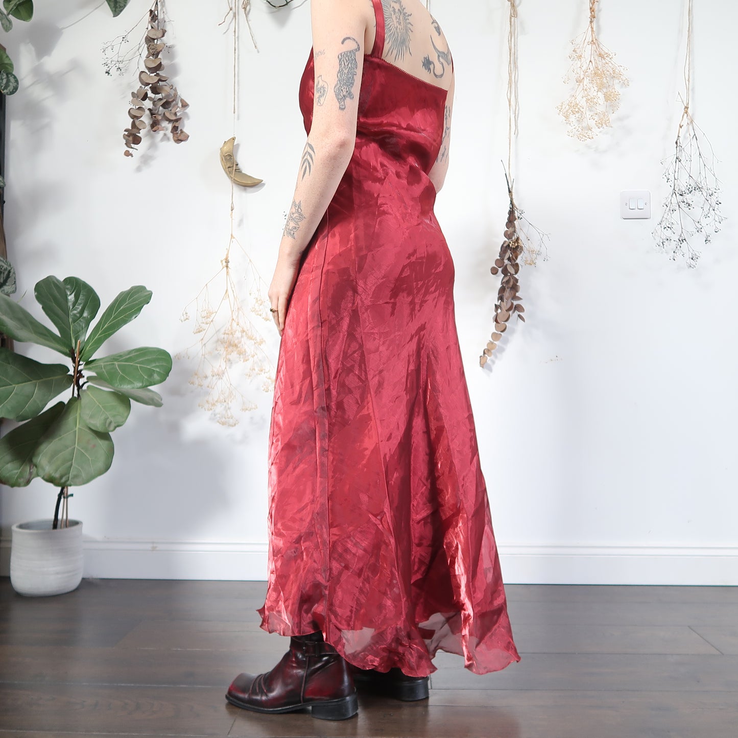 Red iridescent dress - size XS/S