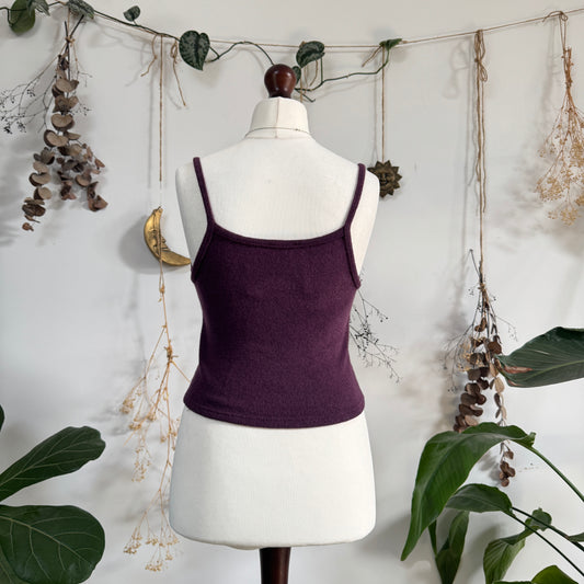 Purple knit cami - size S/M