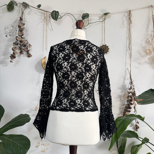 Black witchy top - size S/M