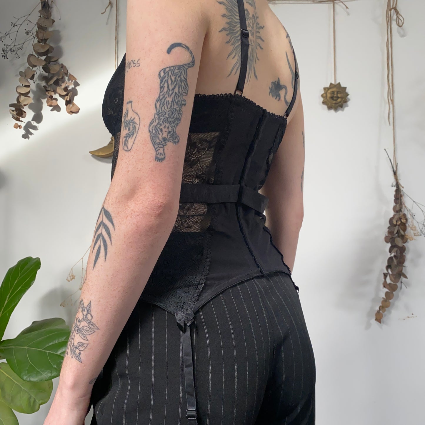 Black corset top - size M