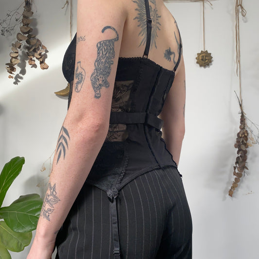 Black corset top - size M