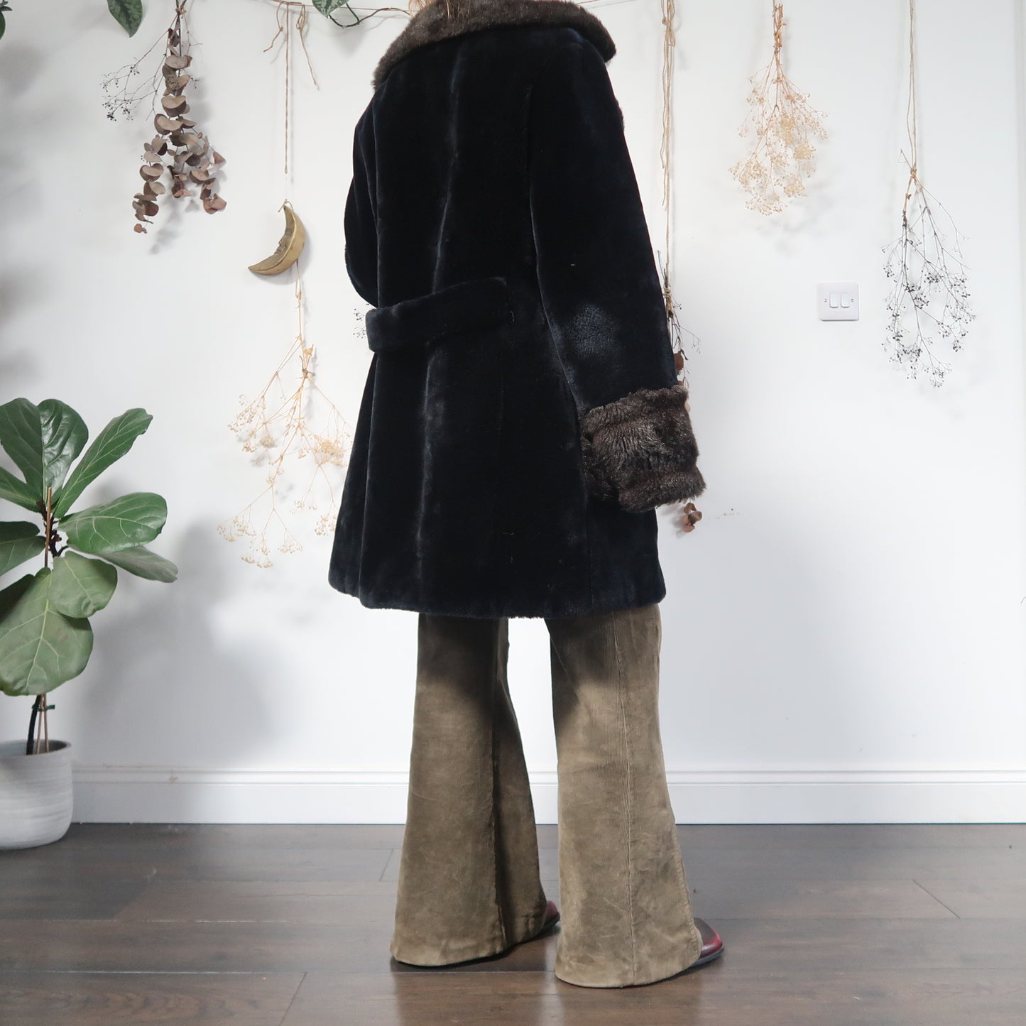 Faux fur coat - size XL